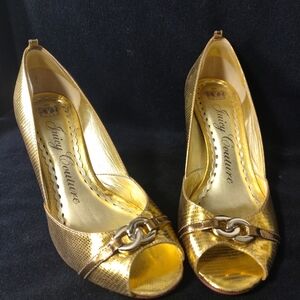 Juicy couture gold heels women's US size 6